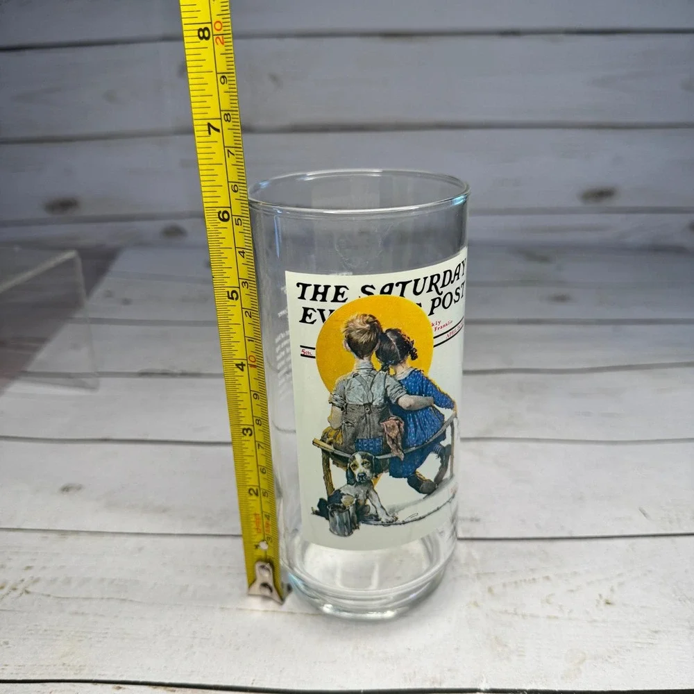 Norman Rockwell The Spooners Arby's Collector Series Glass Saturday Evening Post